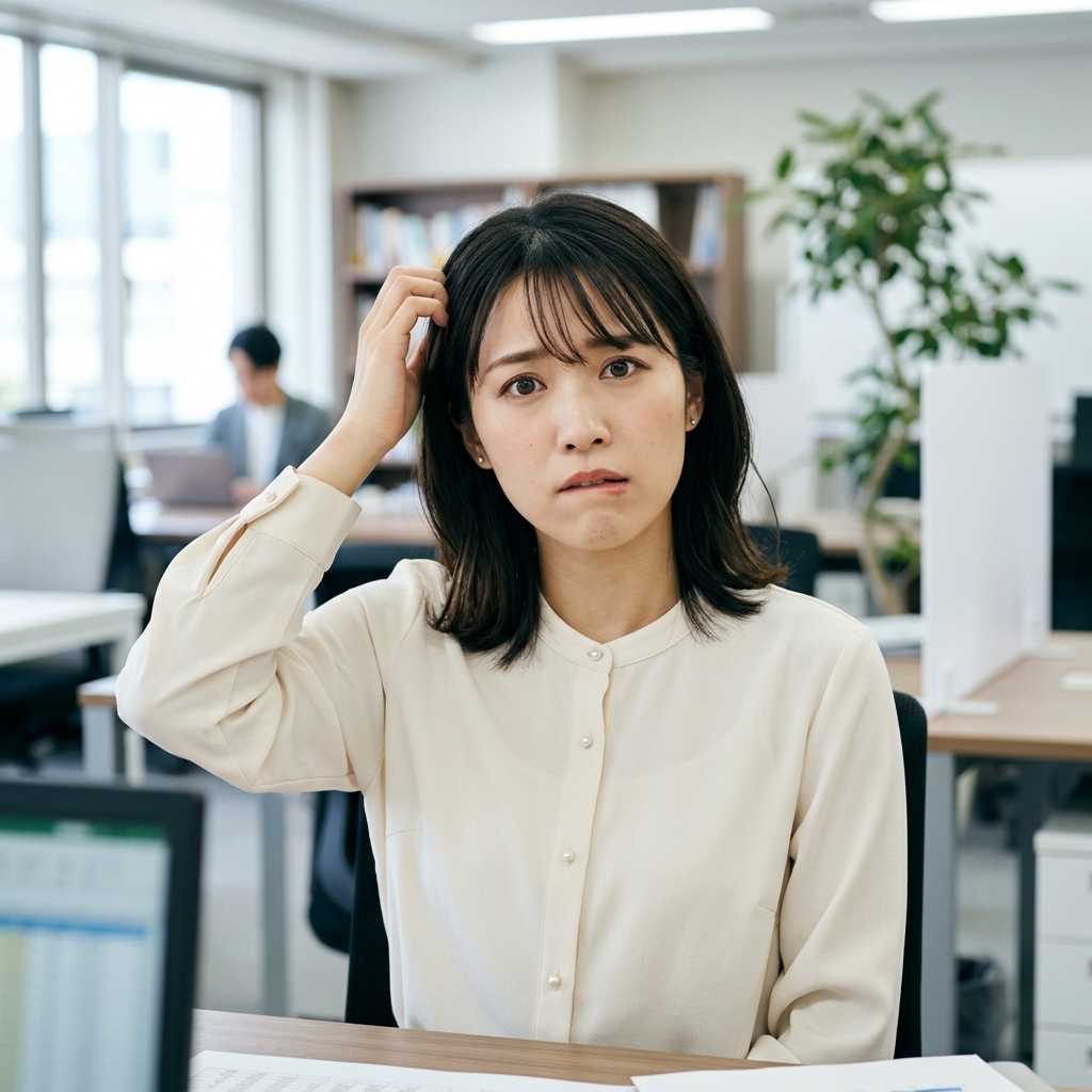 悩む担当者
